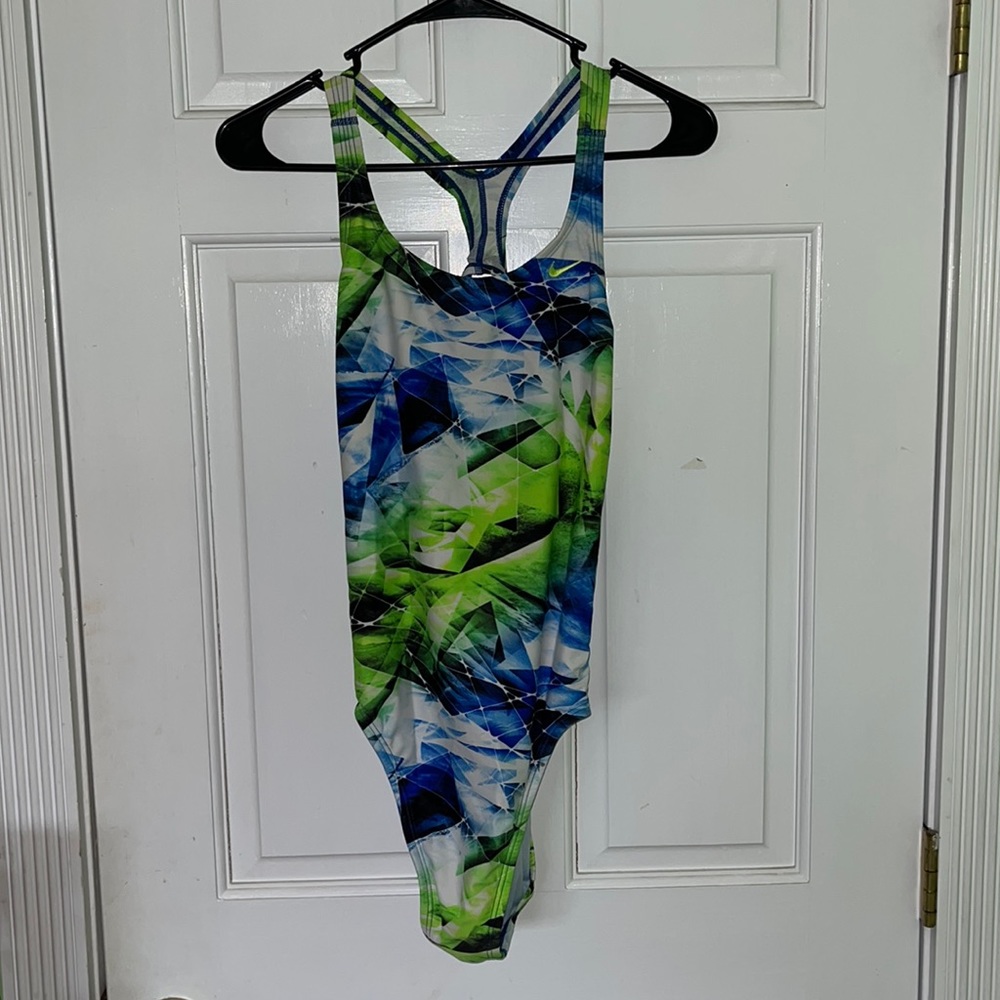 Nike racerback one piece bathing suit
